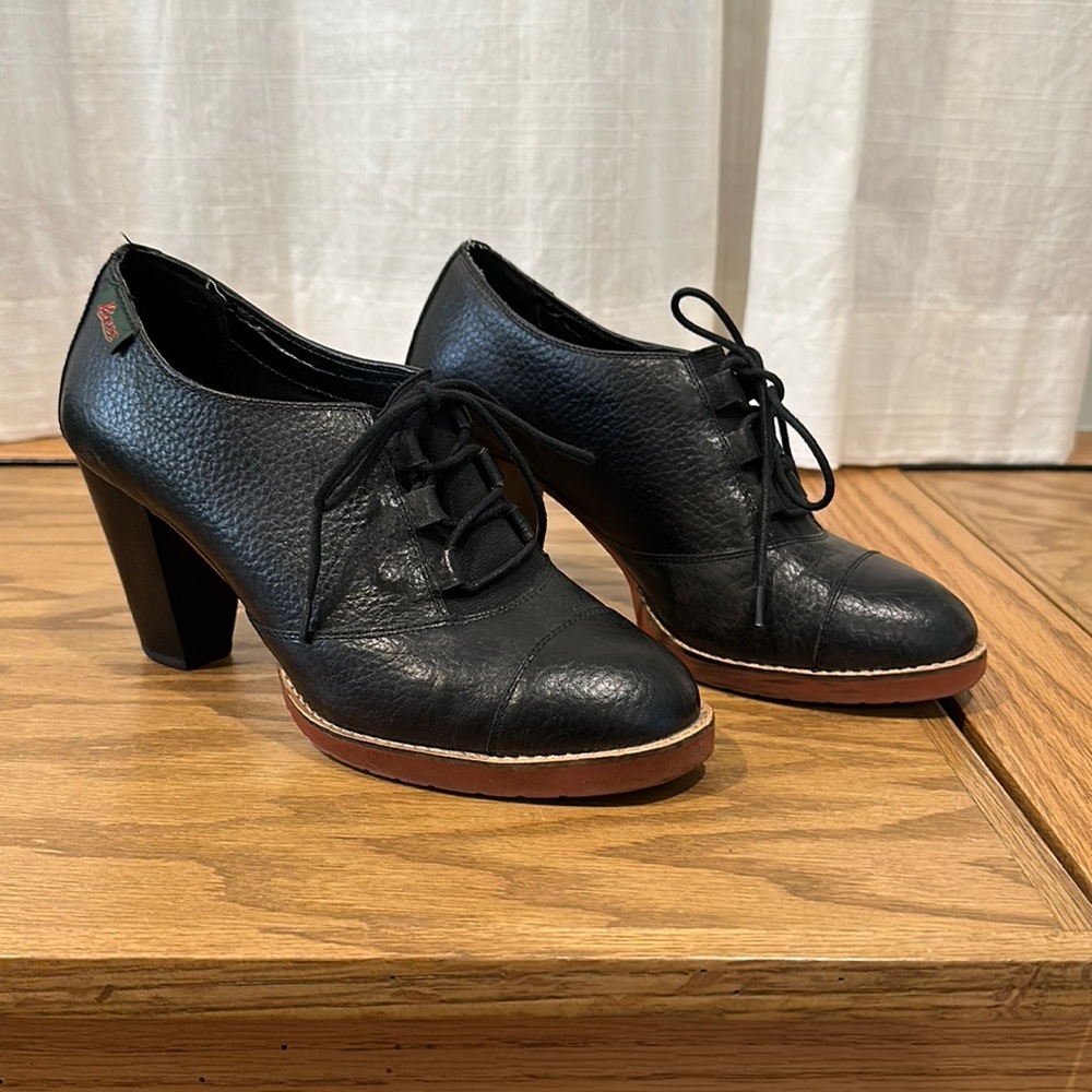 G.H. Bass Ramona Heeled Oxford Size 9 Black Leather